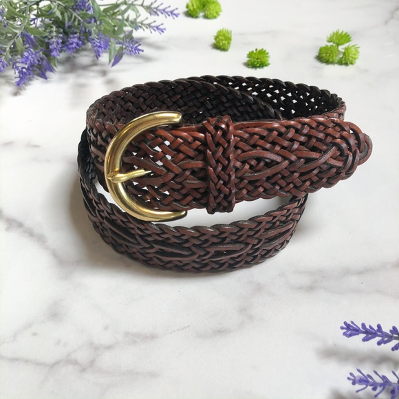 Coach Accessories - Coach brown leather braided belt 8541, size m